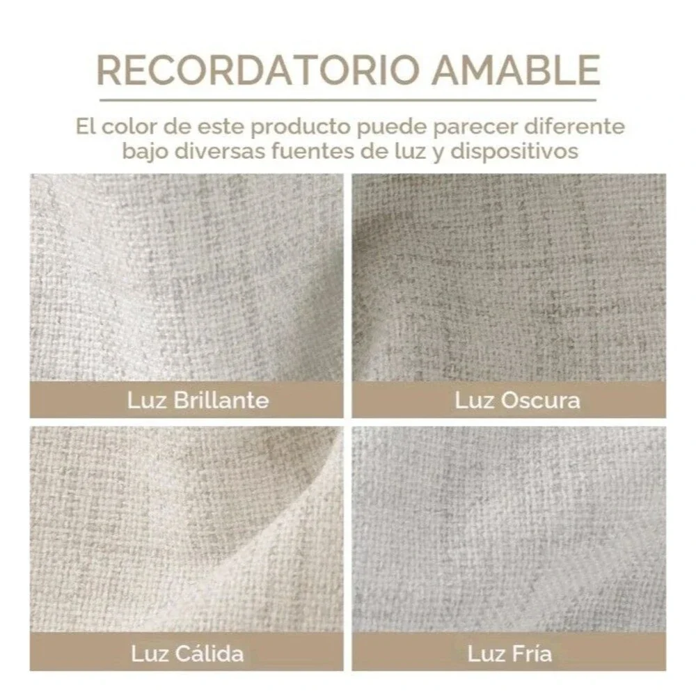 Set of 2 Linen Look Curtain Panels 50